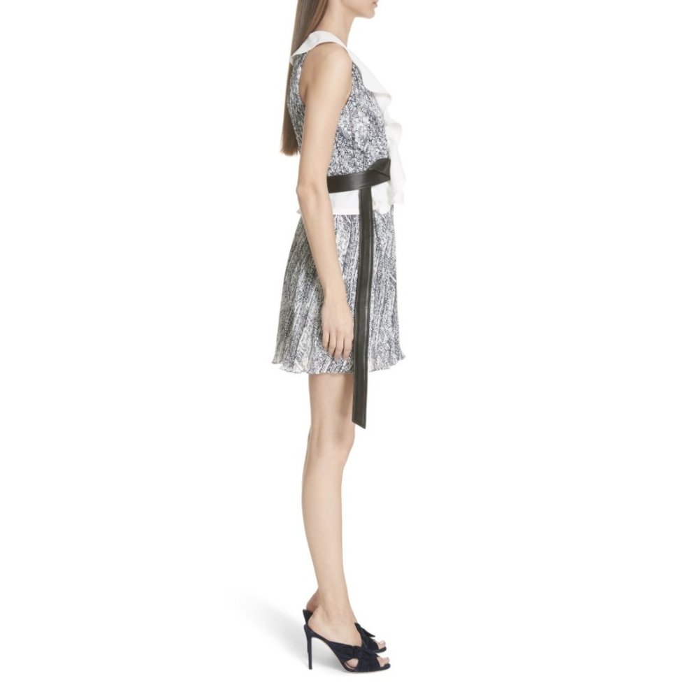 NEW NWT Self-Portrait Frill Contrast Mini Dress - Picture 5 of 9